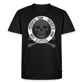 Memento Mori - Gothic Skull and Bones - Men's Premium Organic T-Shirt - black - Front - Nico (187cm)