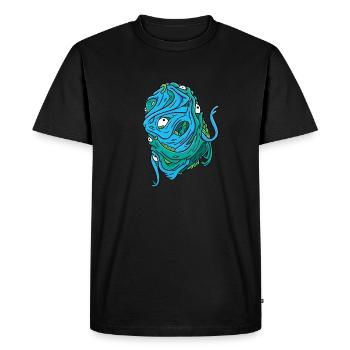 Floating Blobman - Men's Premium Organic T-Shirt - black - Front - Nico (187cm)