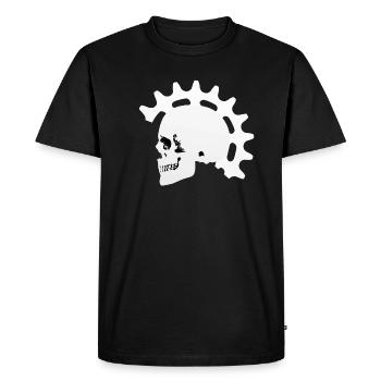 Vélo, vélo de course, VTT, hommes, crâne, cadeau - T-shirt Premium bio Homme - noir - Devant - Nico (187cm)