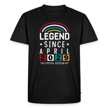 2029 Légende depuis cadeau d’anniversaire avril - T-shirt Premium bio Homme - noir - Devant - Nico (187cm)