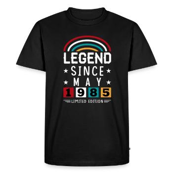 1985 Légende depuis le cadeau d’anniversaire Mai - T-shirt Premium bio Homme - noir - Devant - Nico (187cm)