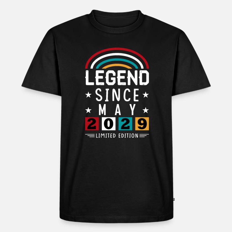2029 Legend Since Geburtstag Geschenk Mai - Männer Premium Bio T-Shirt - Schwarz