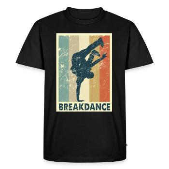 break dance - T-shirt Premium bio Homme - noir - Devant - Nico (187cm)