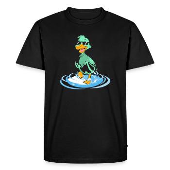 Canard drôle cool - T-shirt Premium bio Homme - noir - Devant - Nico (187cm)