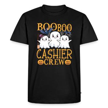 Caissier uu Drôle de caissier - T-shirt Premium bio Homme - noir - Devant - Nico (187cm)