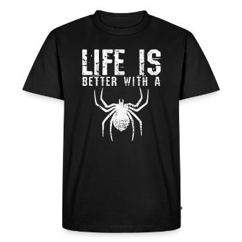 Les araignées génèrent le commerce - T-shirt Premium bio Homme - noir - Devant - Nico (187cm)
