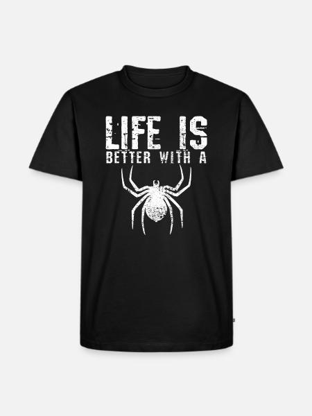 Spinnen Zucht Handel - Männer Premium Bio T-Shirt - Schwarz