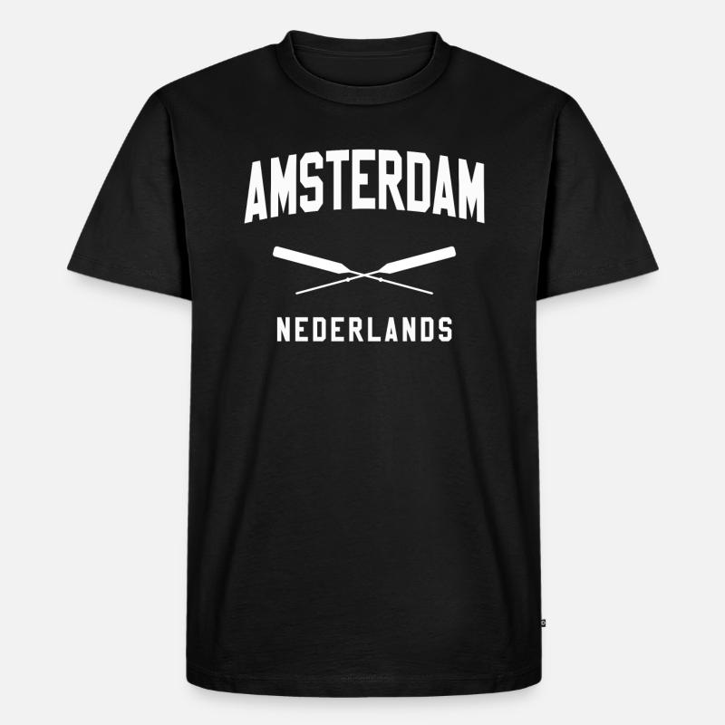 Amsterdam Geschenk - Männer Premium Bio T-Shirt - Schwarz