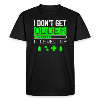 ANNIVERSAIRE DE GAMER - T-shirt Premium bio Homme - noir - Devant - Nico (187cm)