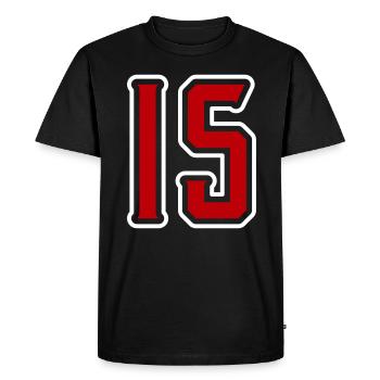 Symbole de 15 chiffres - T-shirt Premium bio Homme - noir - Devant - Nico (187cm)
