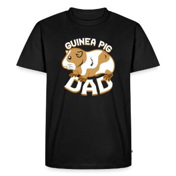 Papa cochon d'Inde - T-shirt Premium bio Homme - noir - Devant - Nico (187cm)