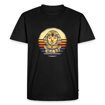 Sphynx Yoga Yogi Chakra Tshirt Namaste Guru Spiri - Men's Premium Organic T-Shirt - black - Front - Nico (187cm)