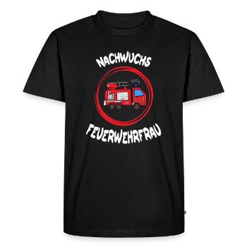 nachwuchs feuerwehrfrau Geschenk feuerwehr - Männer Premium Bio T-Shirt - Schwarz - Vorne - Nico (187cm)