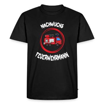 junior firefighter gift firefighter - Men's Premium Organic T-Shirt - black - Front - Nico (187cm)