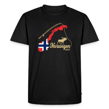Norway Angel and Fischer Design - Men's Premium Organic T-Shirt - black - Front - Nico (187cm)