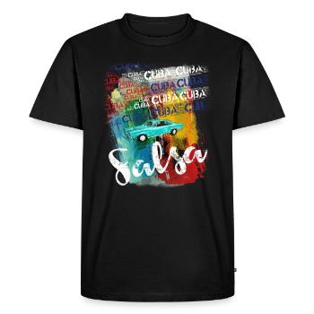 Salsa Cuba Havana T-shirt vintage pour danseurs - T-shirt Premium bio Homme - noir - Devant - Nico (187cm)
