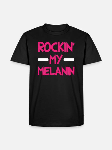 Rockin mein Melanin - Männer Premium Bio T-Shirt - Schwarz