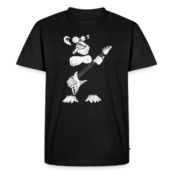 Rock and Roll Monkey - Men's Premium Organic T-Shirt - black - Front - Nico (187cm)