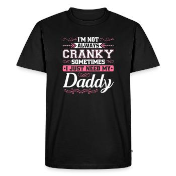 Chemise fille papa - T-shirt Premium bio Homme - noir - Devant - Nico (187cm)