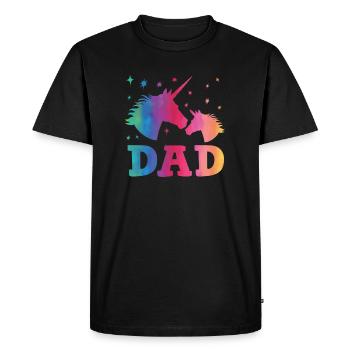 Produit Dadacorn - T-shirt Premium bio Homme - noir - Devant - Nico (187cm)