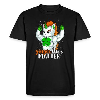 Ginger Lives Matter Red Headed Enfants Hommes Femmes - T-shirt Premium bio Homme - noir - Devant - Nico (187cm)