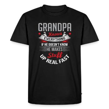 Drôle Silly Grand-père Fête des Pères Hommes Blague Cadeau - T-shirt Premium bio Homme - noir - Devant - Nico (187cm)