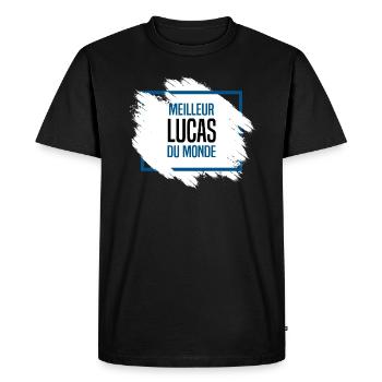 Lucas - T-shirt Premium bio Homme - noir - Devant - Nico (187cm)