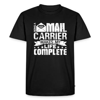 Mail Carrier Being A Mail Carrier - Men's Premium Organic T-Shirt - black - Front - Nico (187cm)
