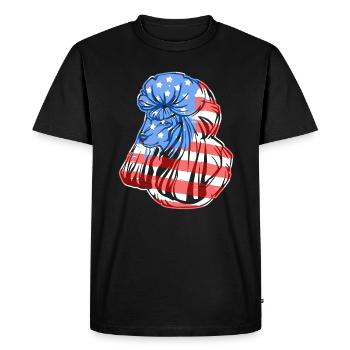 Poodle Poodle Flag - Men's Premium Organic T-Shirt - black - Front - Nico (187cm)