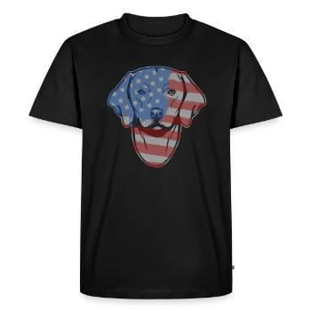Rhodesian Ridgeback Rhodesian Ridgeback Flag - Men's Premium Organic T-Shirt - black - Front - Nico (187cm)