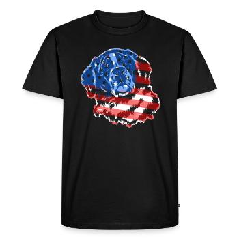 Saint Bernard Saint Bernard Flag - Men's Premium Organic T-Shirt - black - Front - Nico (187cm)