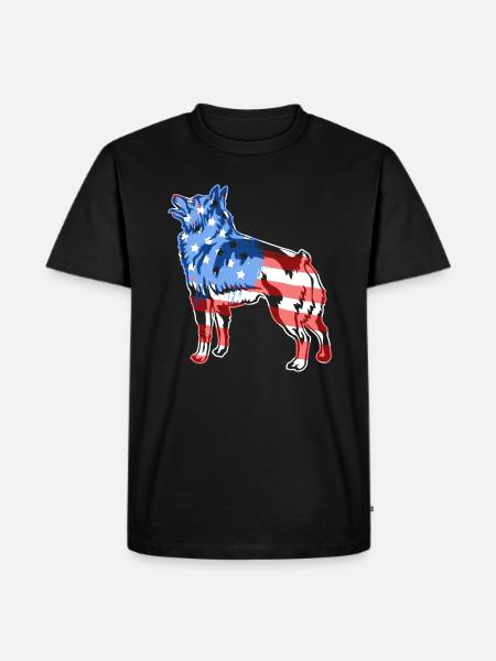Schipperke Schipperke Flag - Men's Premium Organic T-Shirt - black