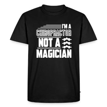 Chiropractor I'm A Chiropractor Not A Magician - Men's Premium Organic T-Shirt - black - Front - Nico (187cm)