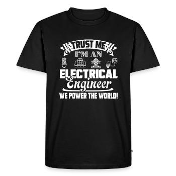 Electrical Engineers We Power The World - Men's Premium Organic T-Shirt - black - Front - Nico (187cm)