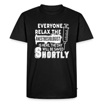 Anesthesiologist The Anesthesiologist Is Here - Men's Premium Organic T-Shirt - black - Front - Nico (187cm)
