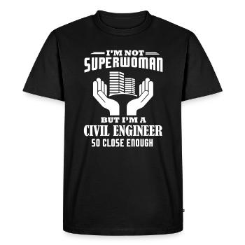 Civil Engineer Im A Civil Engineer So Close Enough - Men's Premium Organic T-Shirt - black - Front - Nico (187cm)