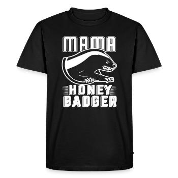 Honey Badger Mama Honey Badger - Men's Premium Organic T-Shirt - black - Front - Nico (187cm)