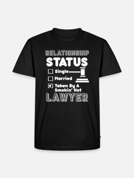 Lawyer Lawyer Relationship Status - Men's Premium Organic T-Shirt - black