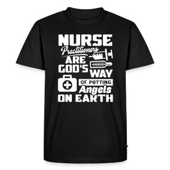 Nurse Practitioner Nurse Practitioner Angels - Men's Premium Organic T-Shirt - black - Front - Nico (187cm)
