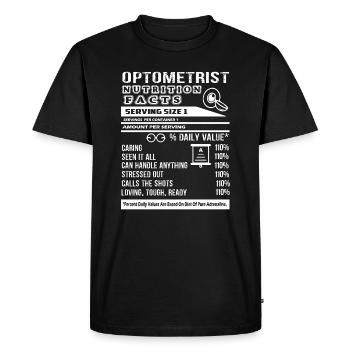 Optometrist Optometrist Nutrition Facts - Men's Premium Organic T-Shirt - black - Front - Nico (187cm)