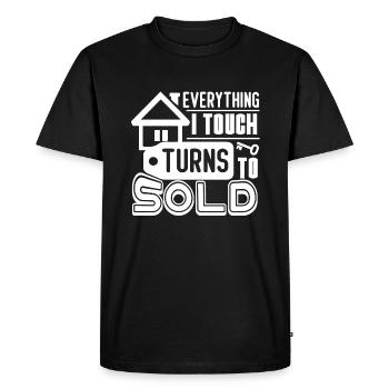 Real Estate Real Estate Agent Touch Sold - Men's Premium Organic T-Shirt - black - Front - Nico (187cm)