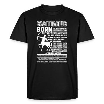 Sagittarius Sagittarius Born - Men's Premium Organic T-Shirt - black - Front - Nico (187cm)