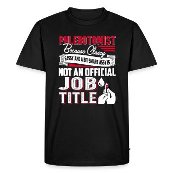 Phlebotomist Phlebotomist Job Title - Men's Premium Organic T-Shirt - black - Front - Nico (187cm)