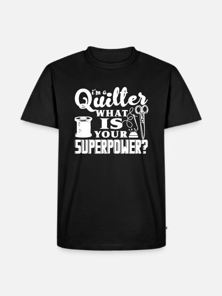 Quilter Quilter Superpower - Men's Premium Organic T-Shirt - black