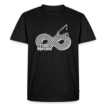 Crane Operator Infinity Crane Operator - Men's Premium Organic T-Shirt - black - Front - Nico (187cm)