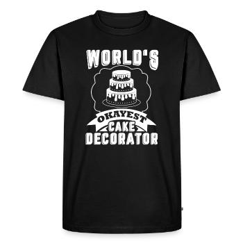 Cake Decorator World's Okayest Cake Decorator - Men's Premium Organic T-Shirt - black - Front - Nico (187cm)