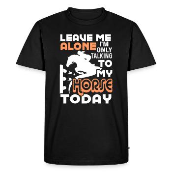 Horse Talking To My Horse - Men's Premium Organic T-Shirt - black - Front - Nico (187cm)