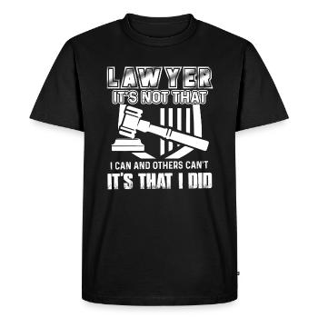 Lawyer Lawyer It's What I Did - Men's Premium Organic T-Shirt - black - Front - Nico (187cm)