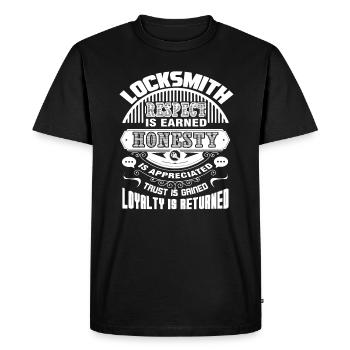 Locksmith Locksmith Respect Is Earned - Men's Premium Organic T-Shirt - black - Front - Nico (187cm)