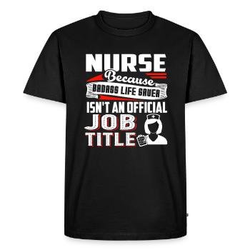Nurse Nurse Job Title - Men's Premium Organic T-Shirt - black - Front - Nico (187cm)